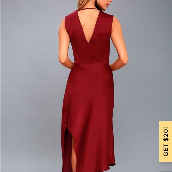 Keepsake the label transcend wine red midi dress - Picture 3 of 6